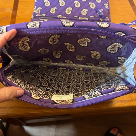 Vera Bradley Purple Paisley Travel Storage Accessories Bag - Picture 3 of 10